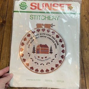 Sunset stitchery embroidery kit Christmas Blessing sampler kit